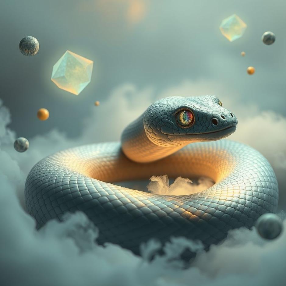 Dream : A snake with shining eyes in a dream