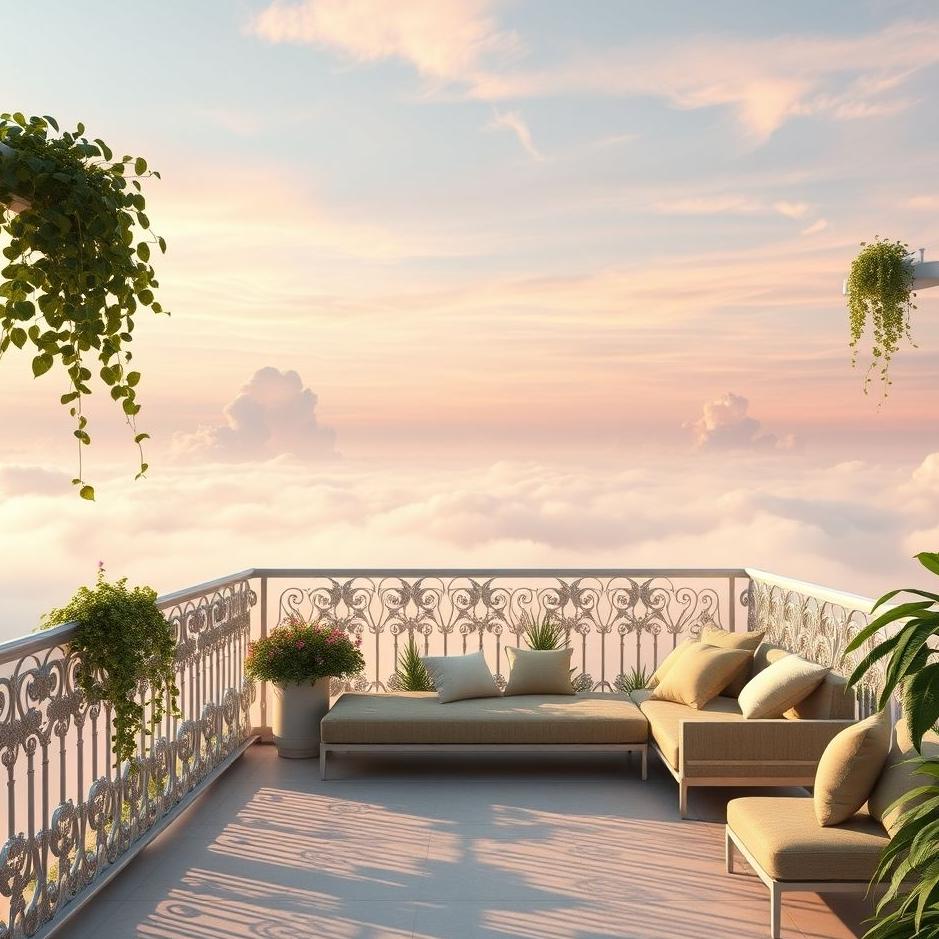 Dream : A spacious balcony in a dream