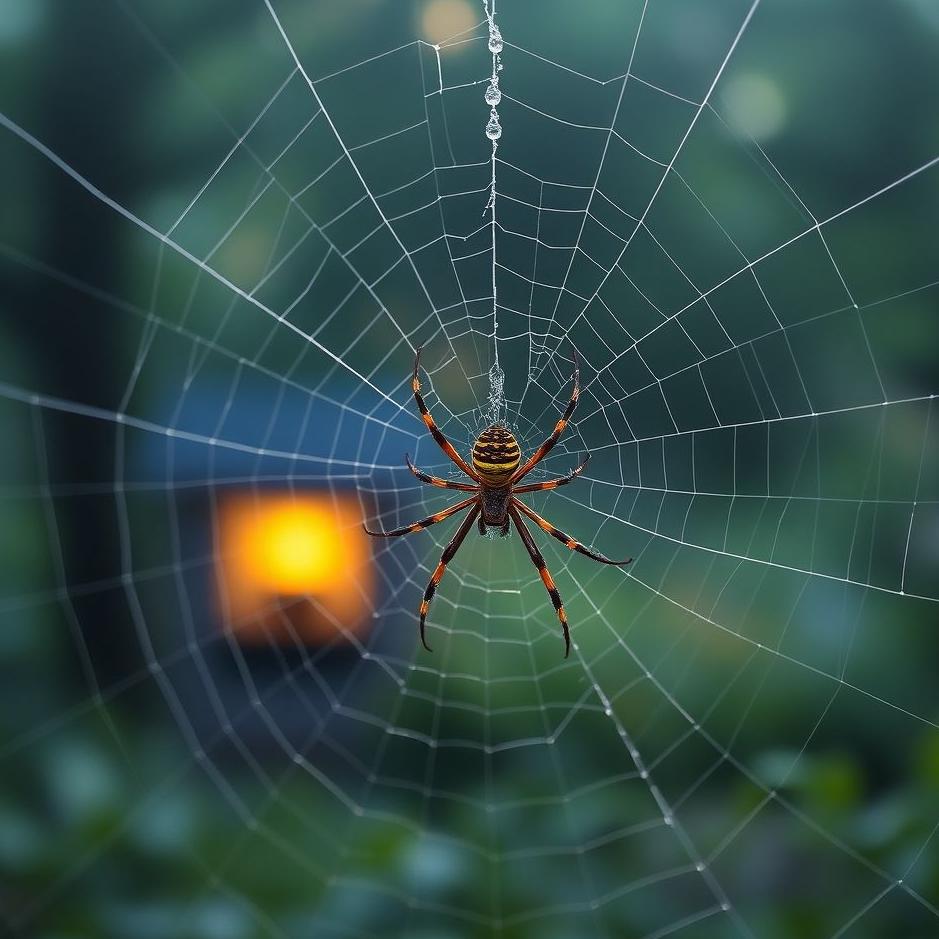 Dream : A spider and web at home in a dream