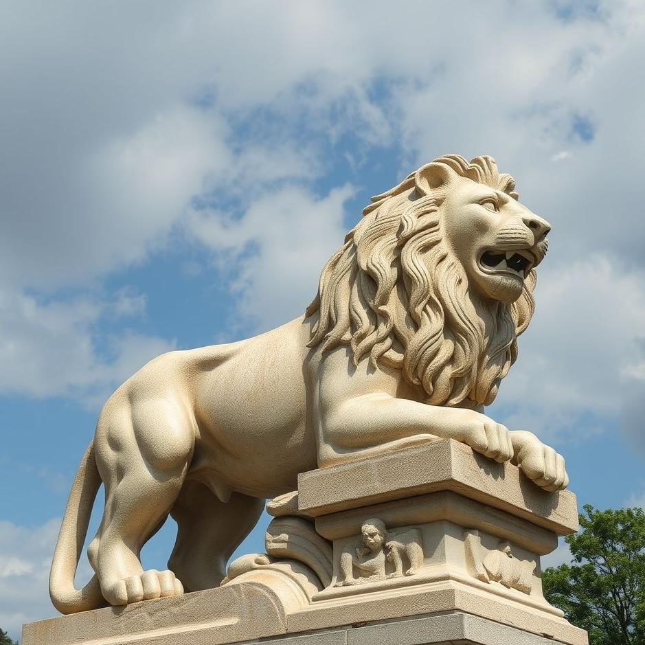 Dream : A statue of a lion in a dream