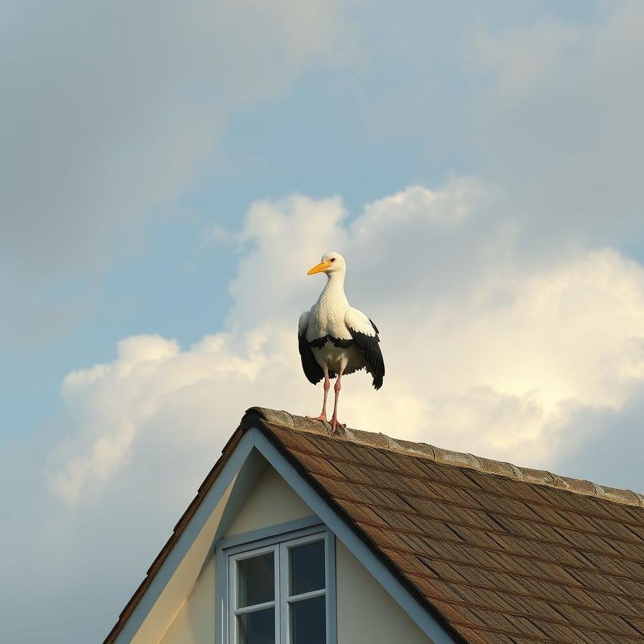 Dream Dictionary : A stork on the roof of the house in a dream
