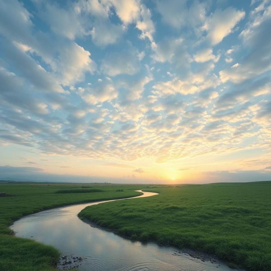 Dream : A stream in the sky in a dream