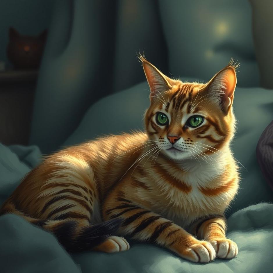 Dream : A street cat at home in a dream