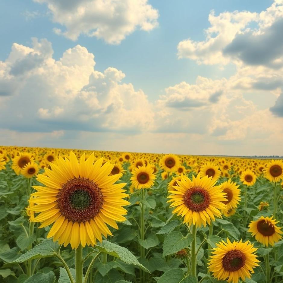 Dream : A sunflower field in a dream