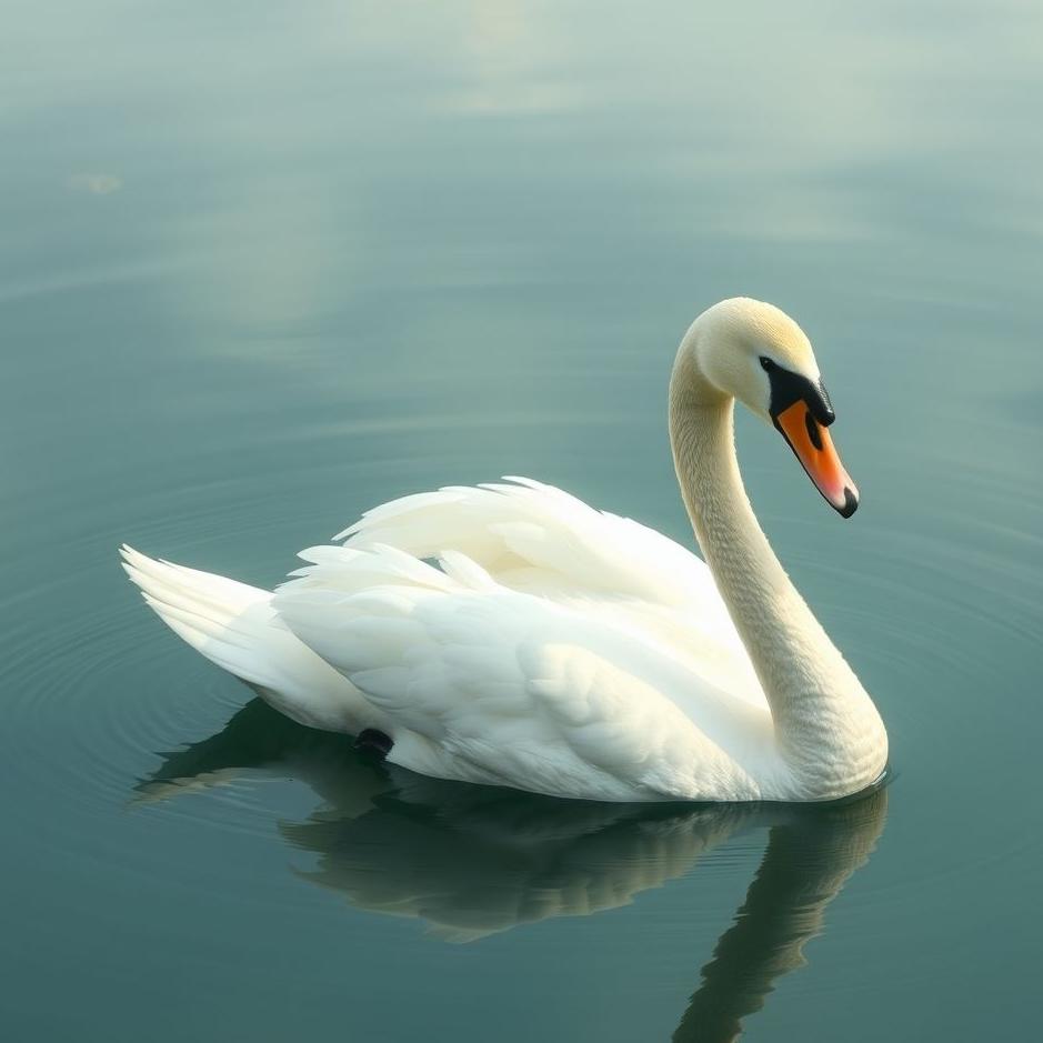 Dream : A swan in a pool in a dream