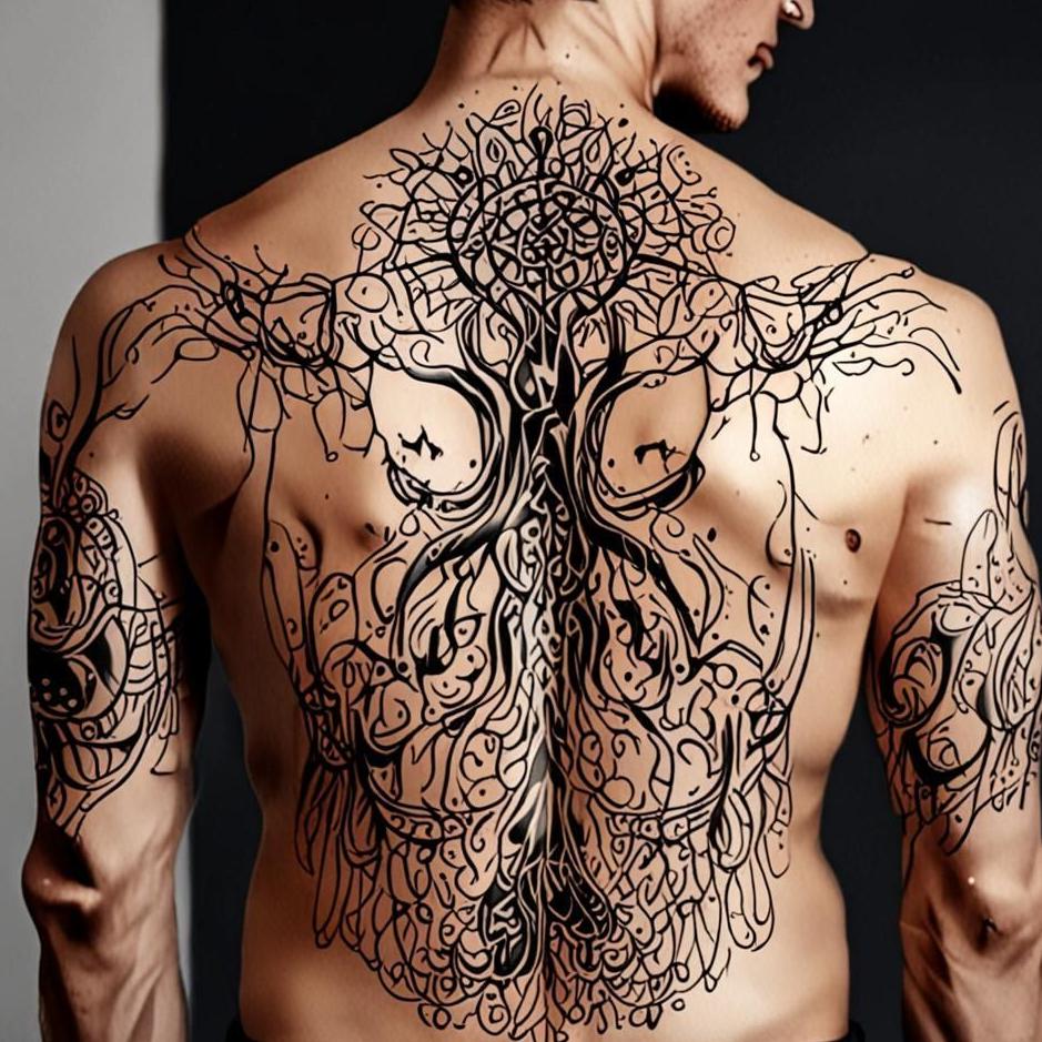 Dream : A tattoo on a man's body in a dream
