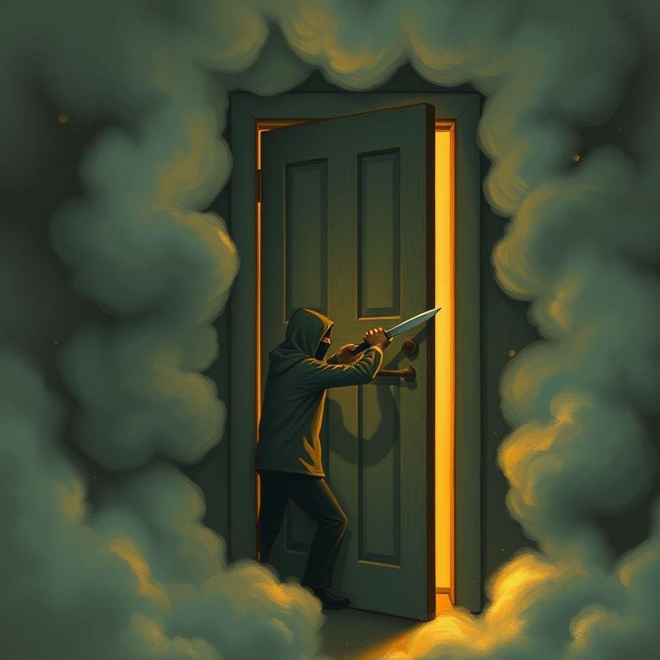 Dream : A thief cutting the door in a dream