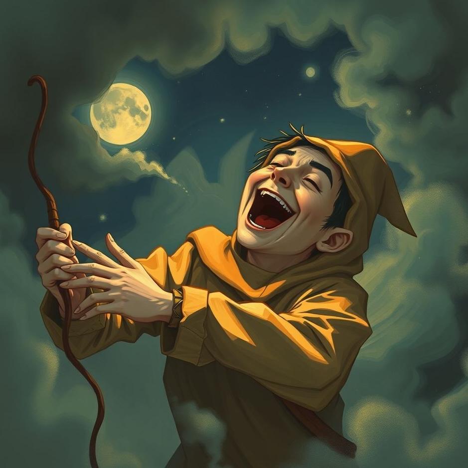 Dream : A thief laughing in a dream