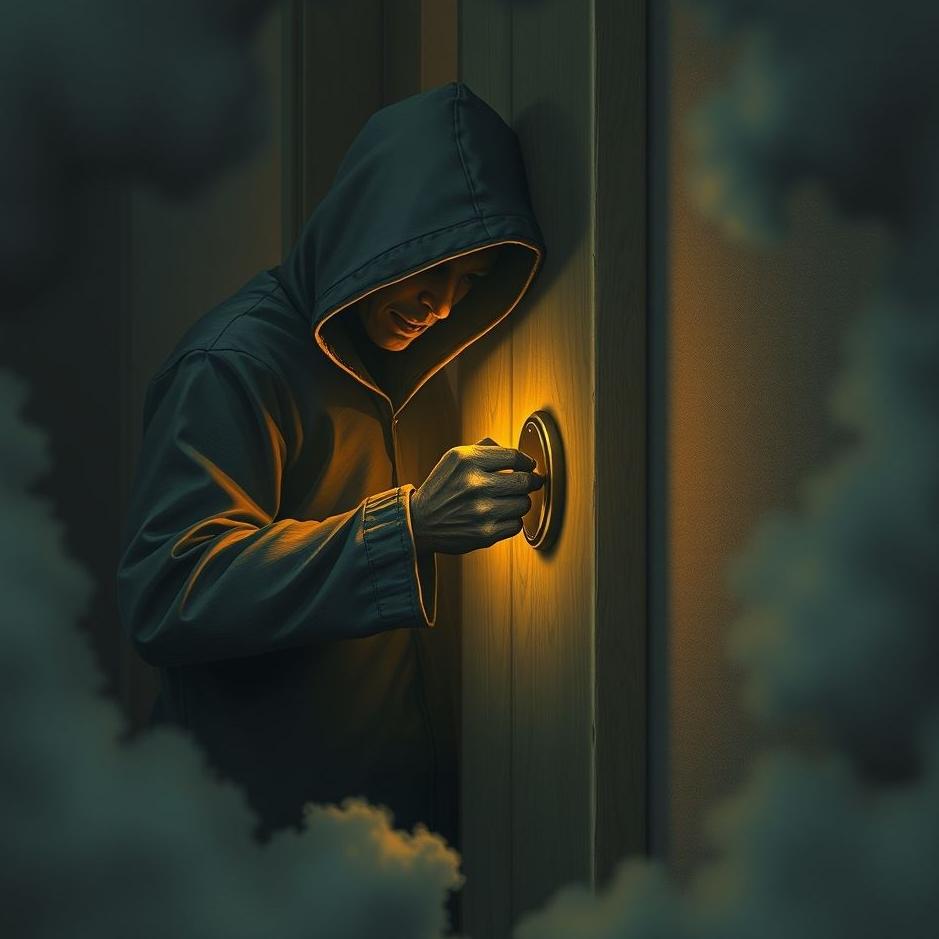 Dream : A thief opening the door lock in a dream