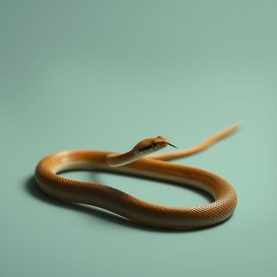 Dream : A thin and long brown snake in a dream