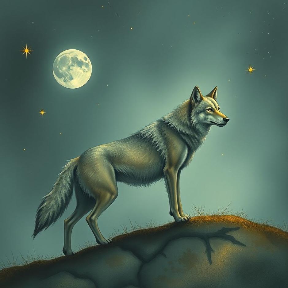 Dream : A thin and long wolf in a dream