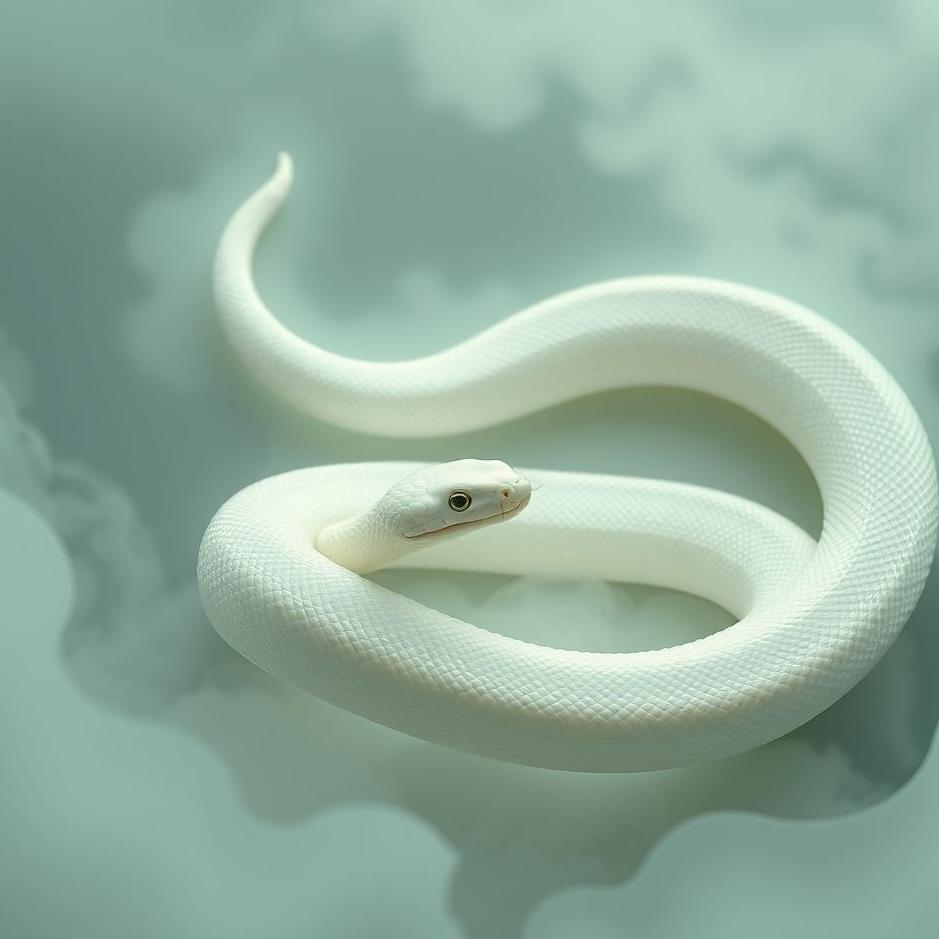 Dream : A thin white snake in a dream