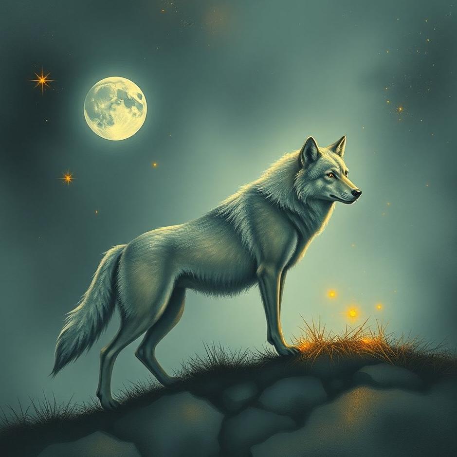 Dream : A thin wolf in a dream