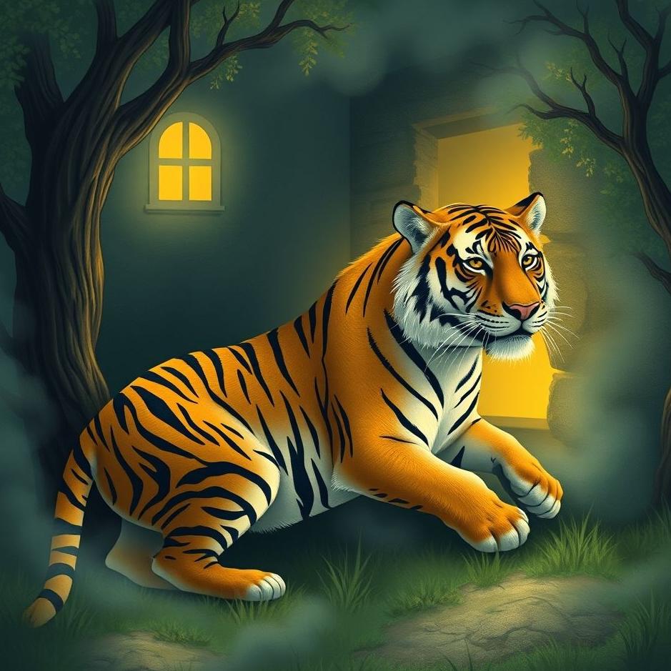 Dream : A tiger in your house in a dream