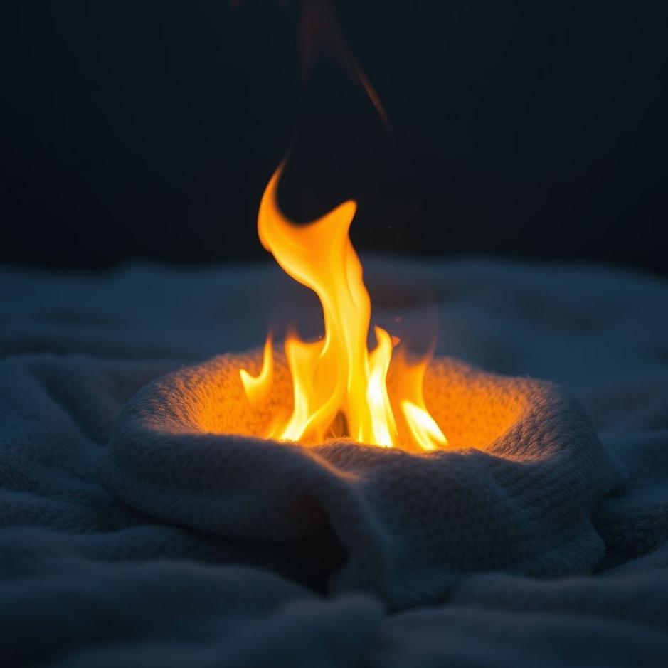 Dream : A towel burning in a dream