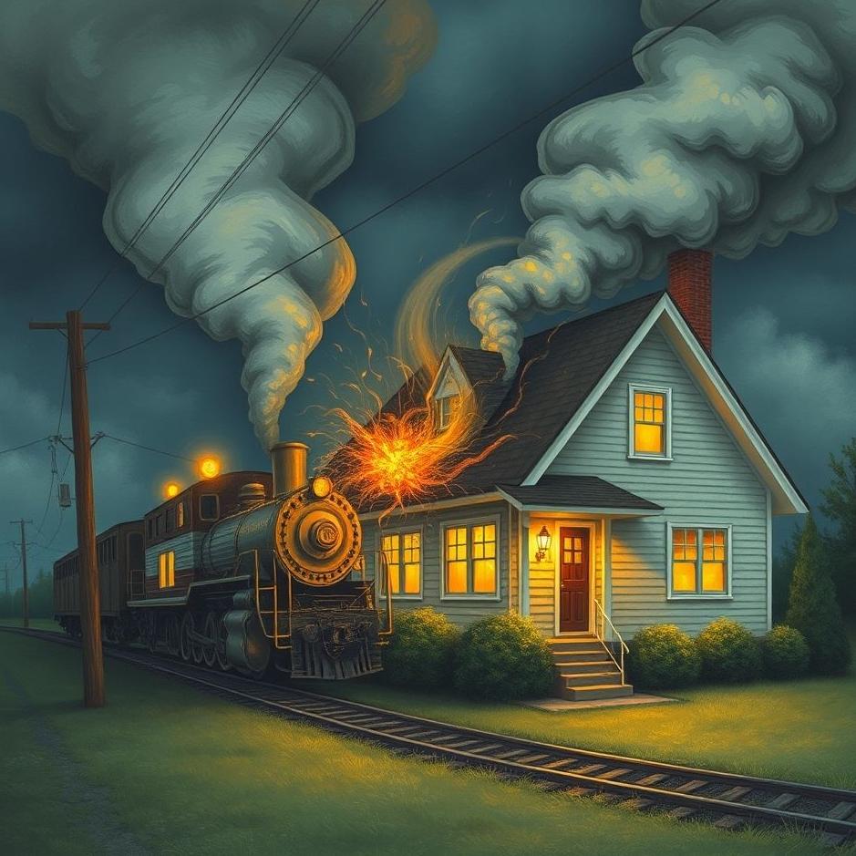 Dream : A train crash into your house in a dream