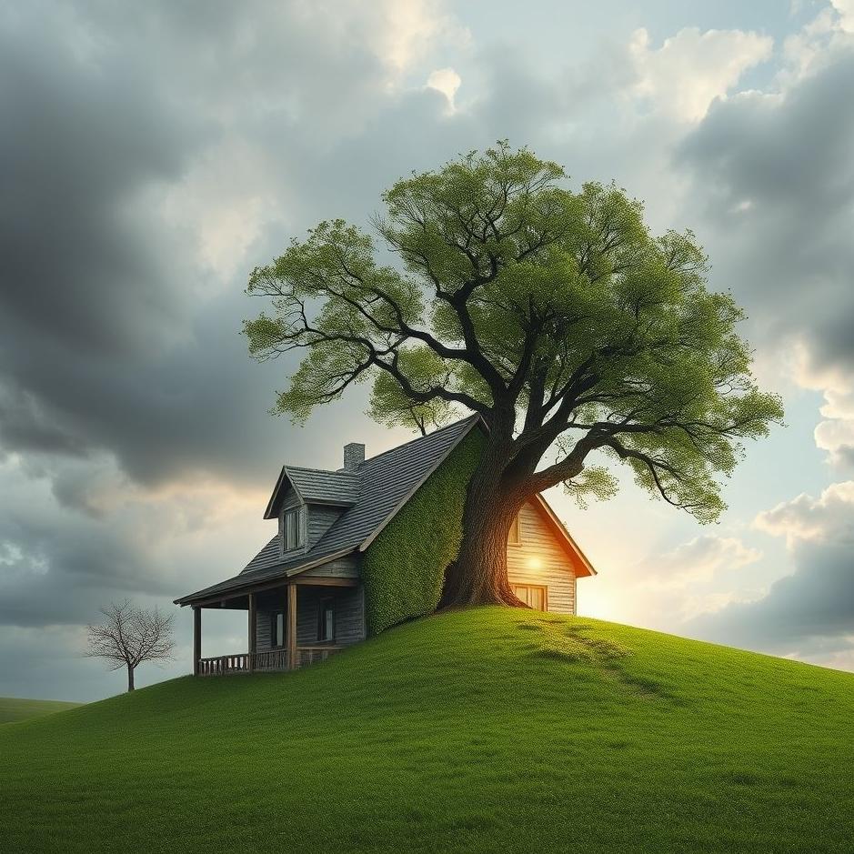 Dream : A tree coming out of a house in a dream