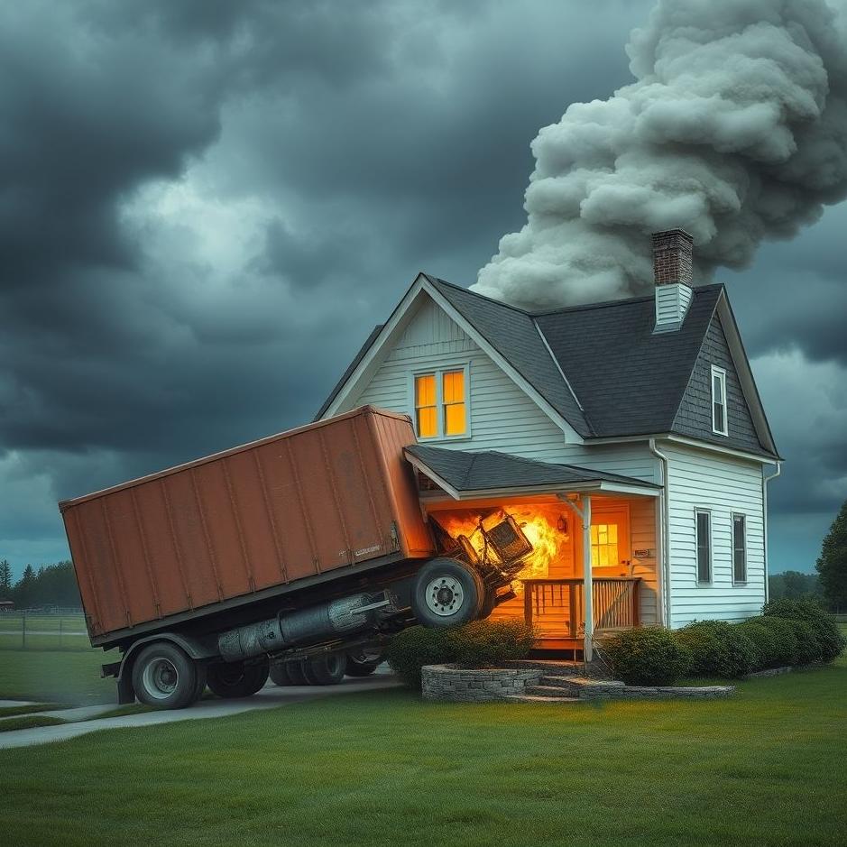 Dream : A truck crash into a house in a dream
