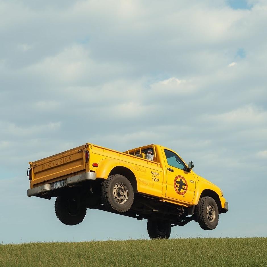 Dream : A truck in the air in a dream