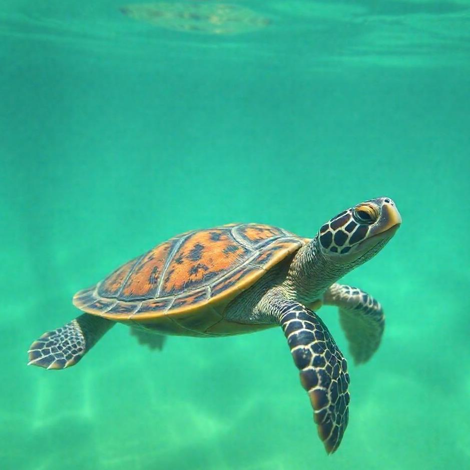 Dream : A turtle in a pool in a dream