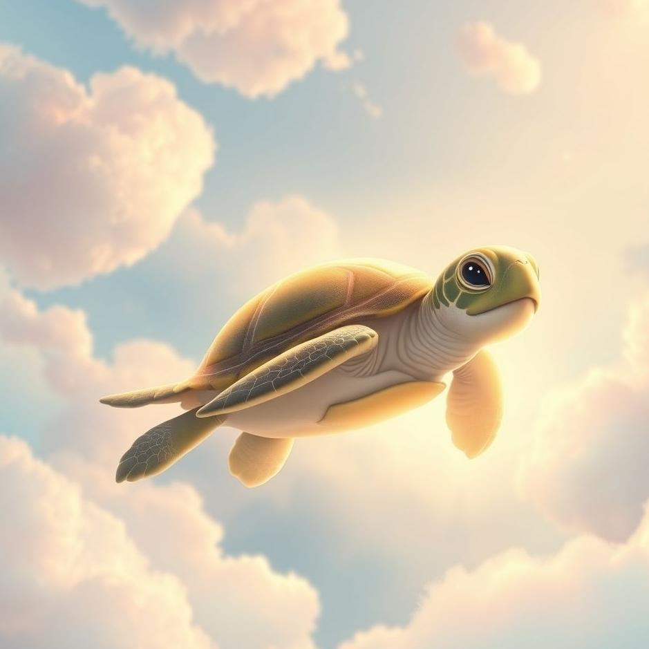 Dream : A turtle in the sky in a dream