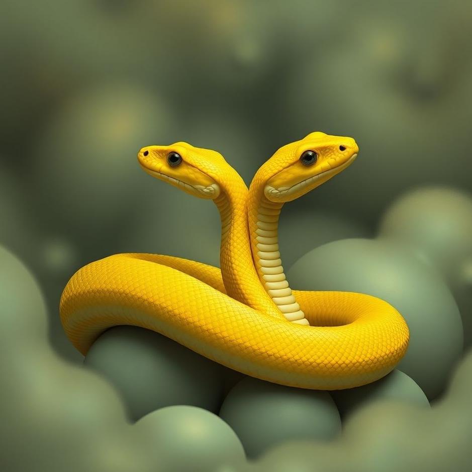 Dream : A two-headed yellow snake in a dream