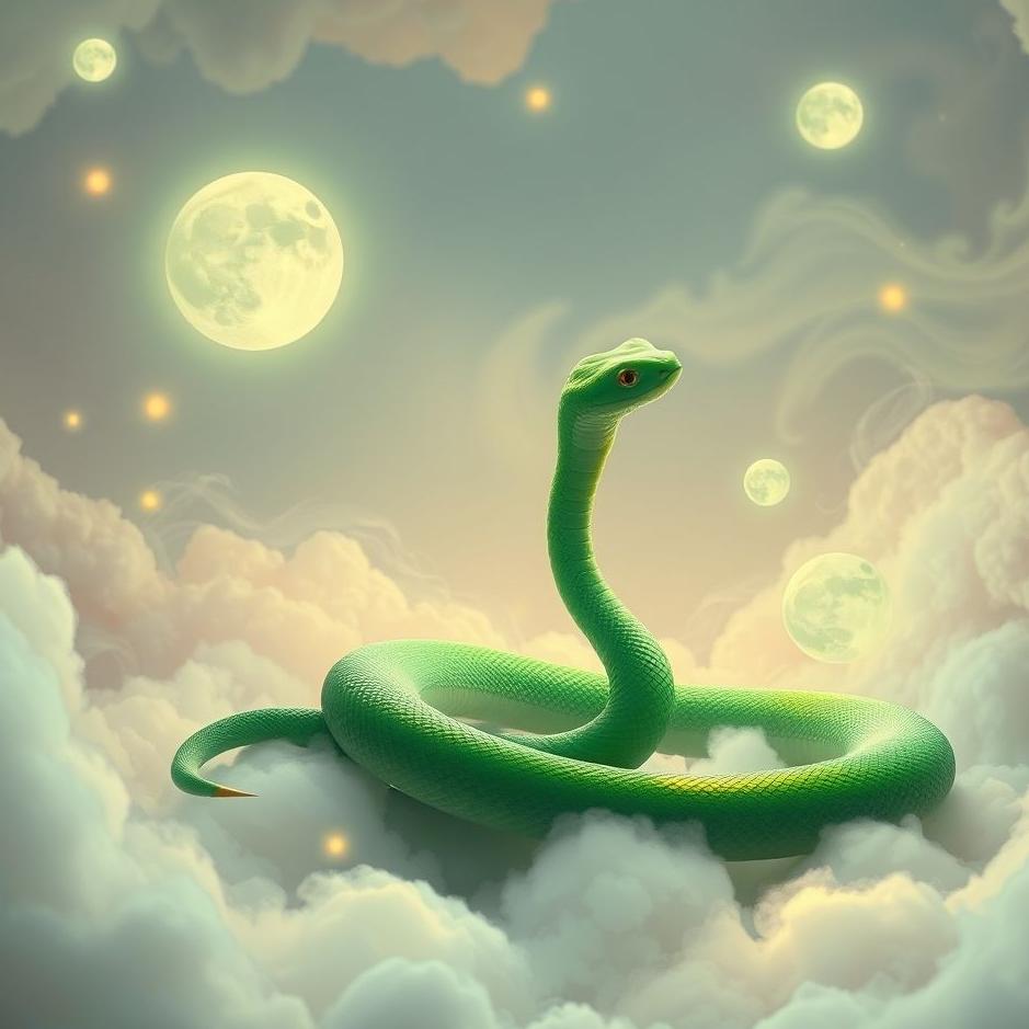 Dream : A two-legged green snake in a dream