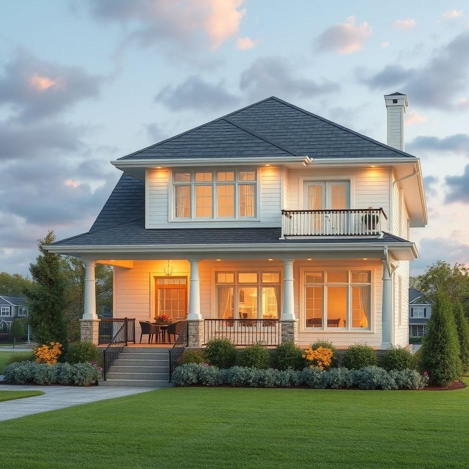 Dream : A two-storey beautiful house in a dream