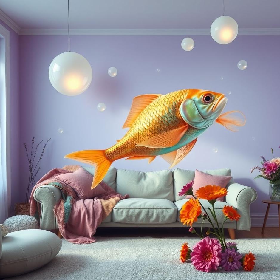 Dream : A water fish at home in a dream