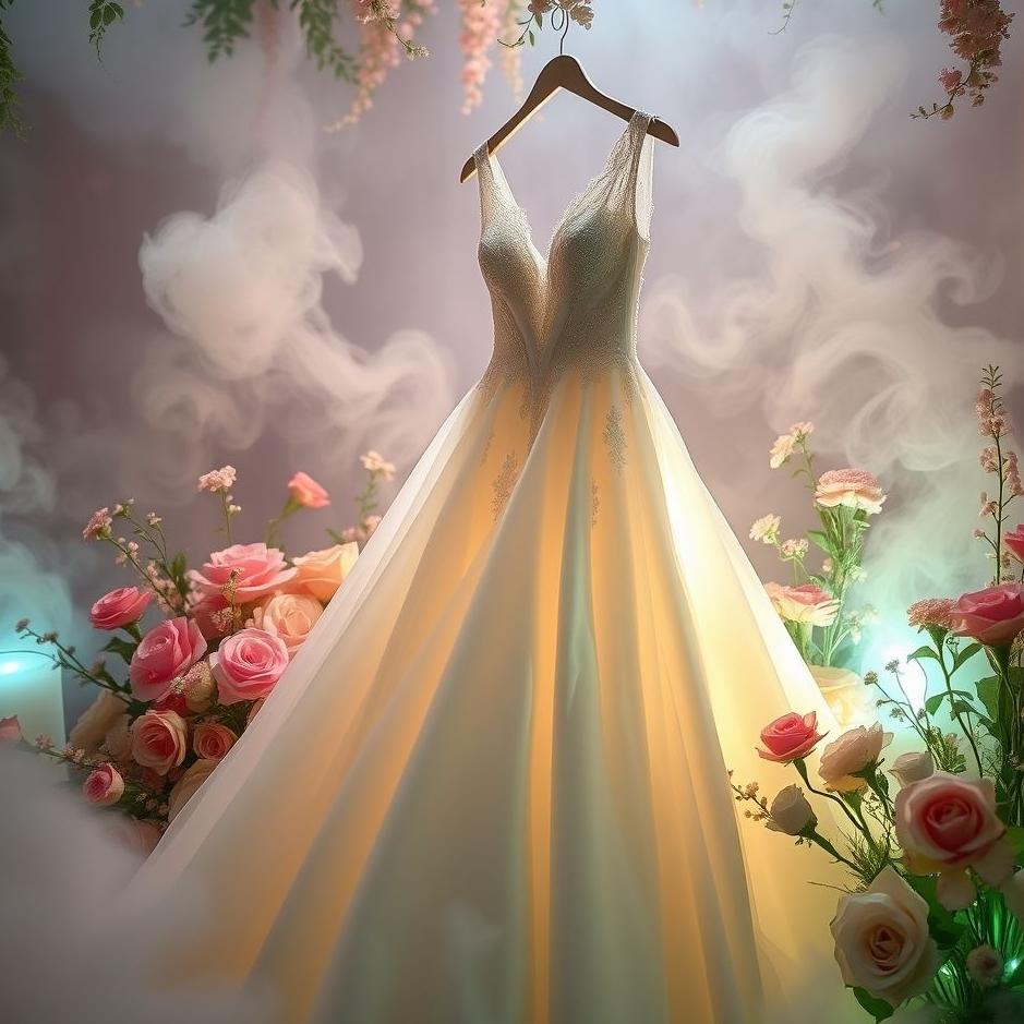 Dream : A wedding dress and flowers in a dream