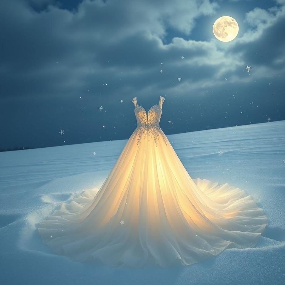 Dream : A wedding dress and snow in a dream