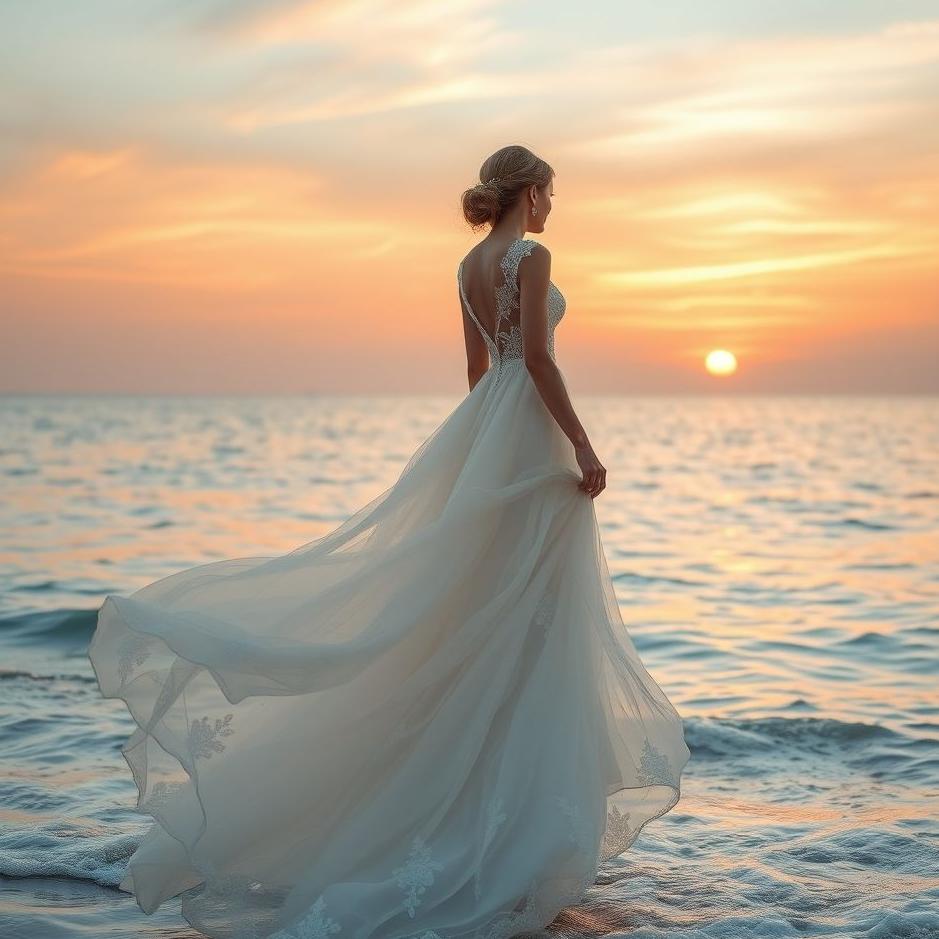 Dream : A wedding dress and the sea in a dream