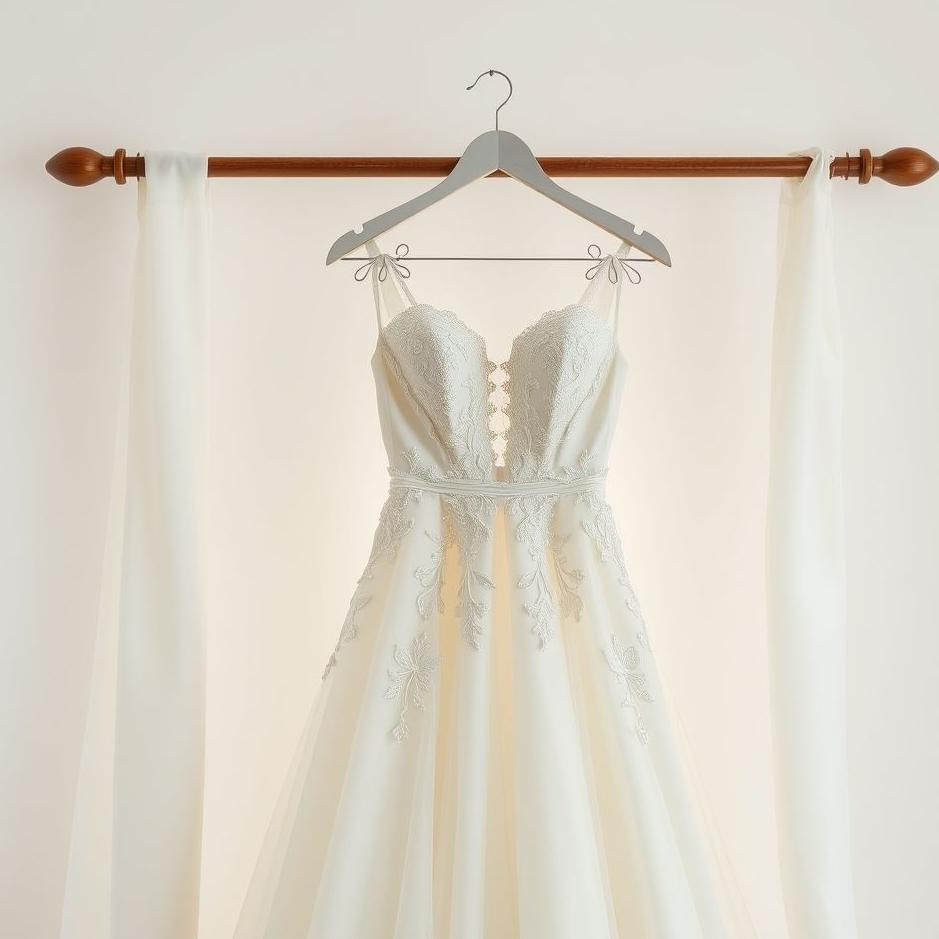 Dream : A wedding dress on a hanger in a dream