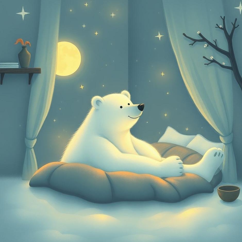 Dream : A white bear at home in a dream