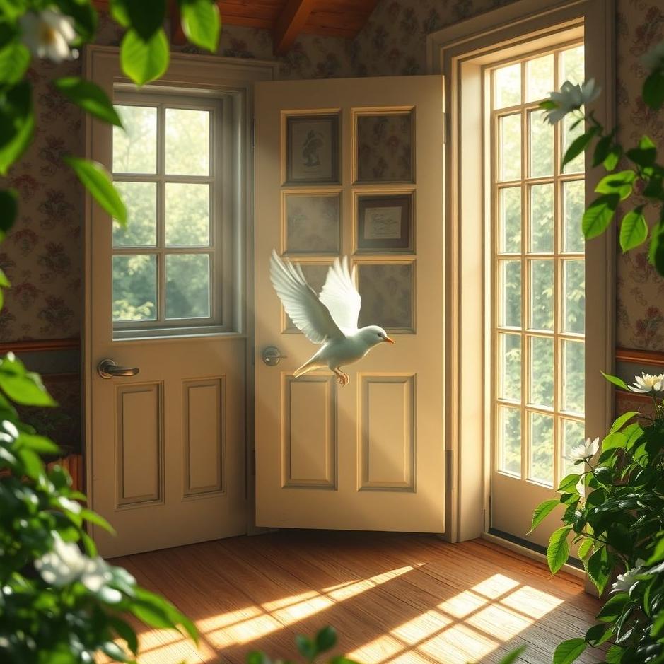 Dream : A white bird entering the house in a dream
