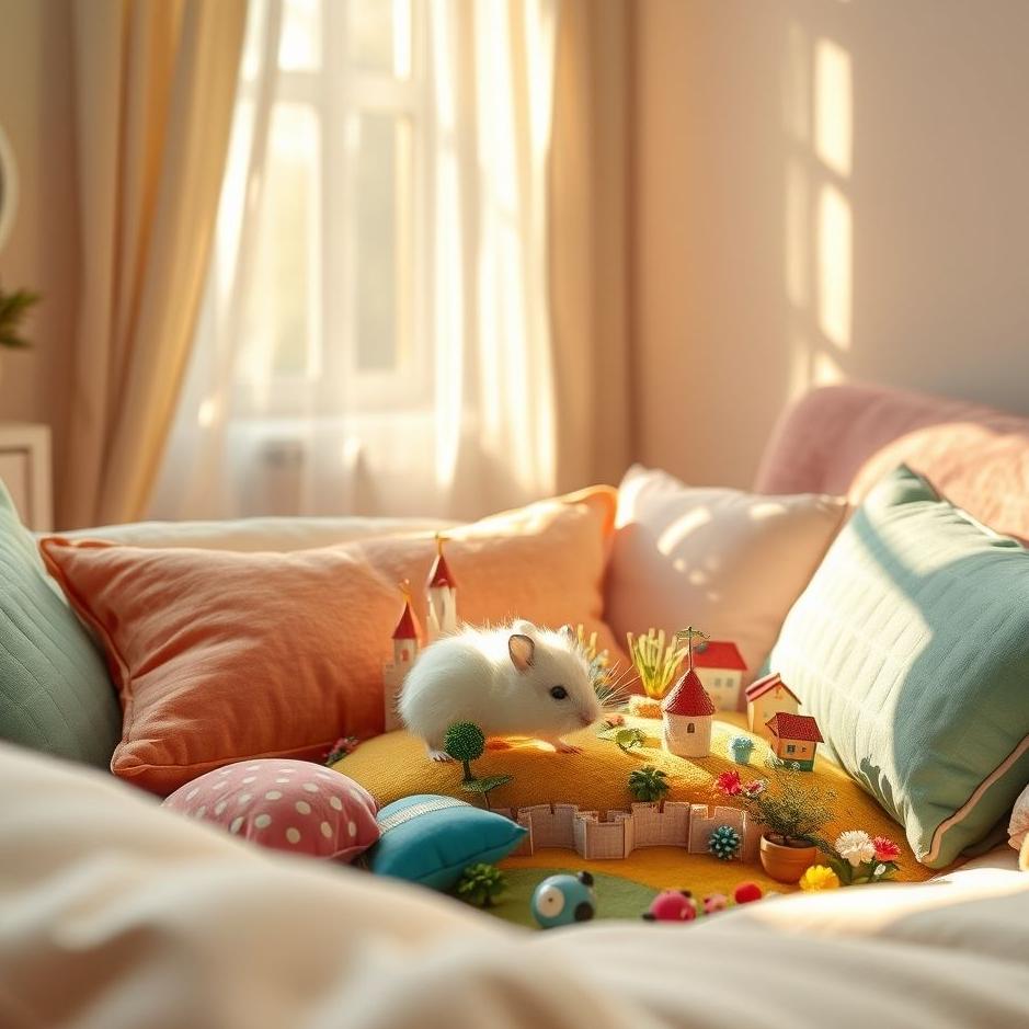 Dream : A white hamster at home in a dream