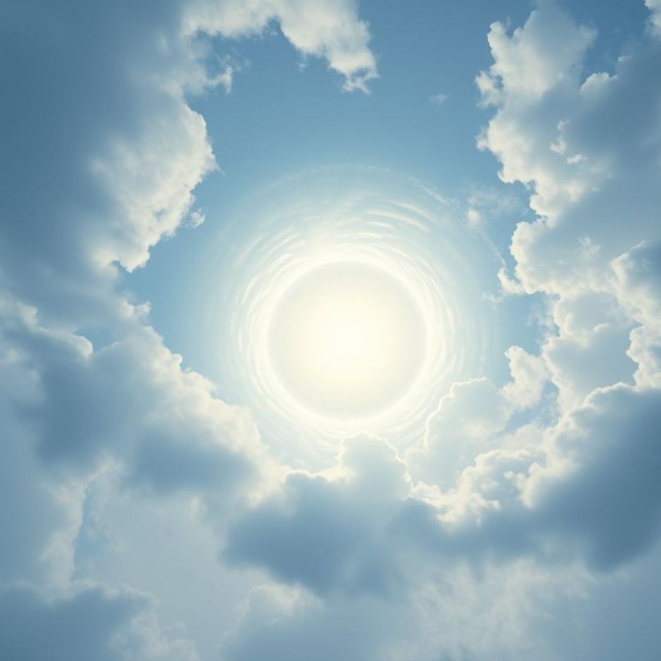 Dream : A white hole in the sky in a dream