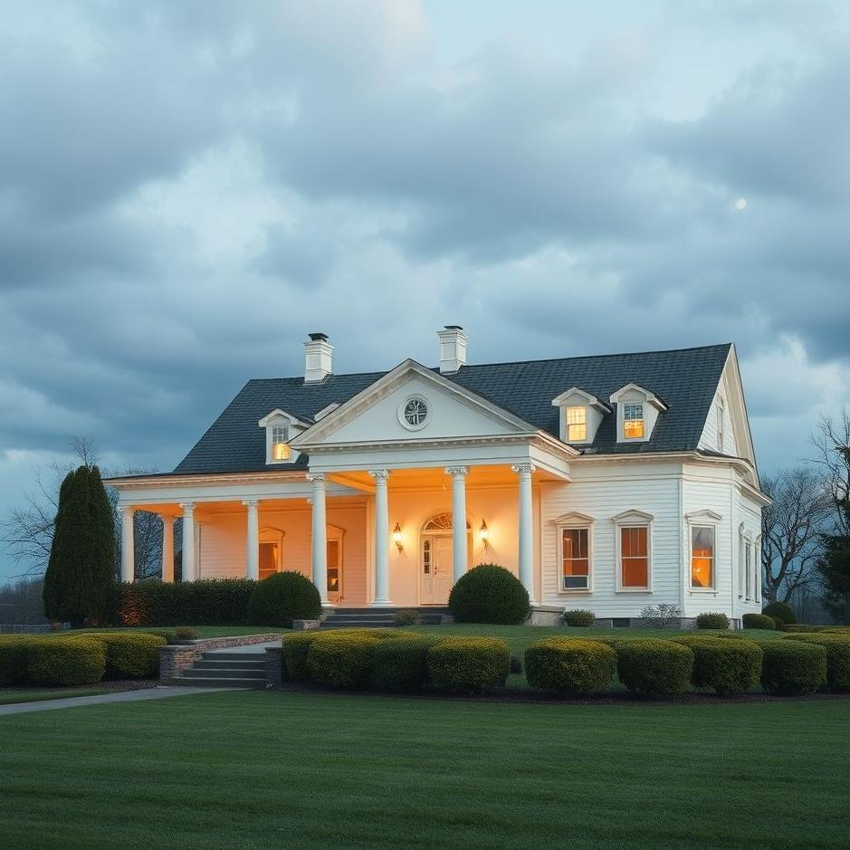 Dream : A white house in a dream