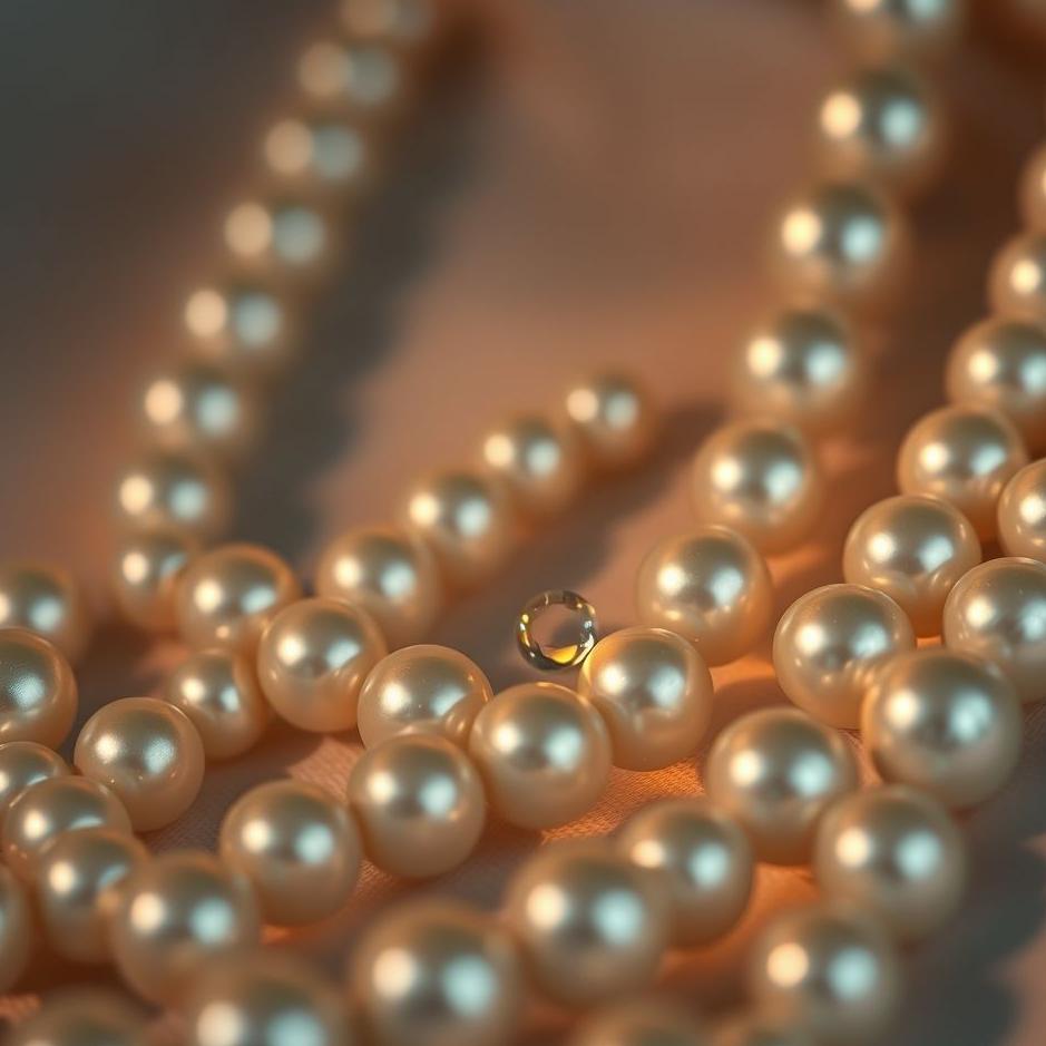 Dream : A white pearl necklace tear 