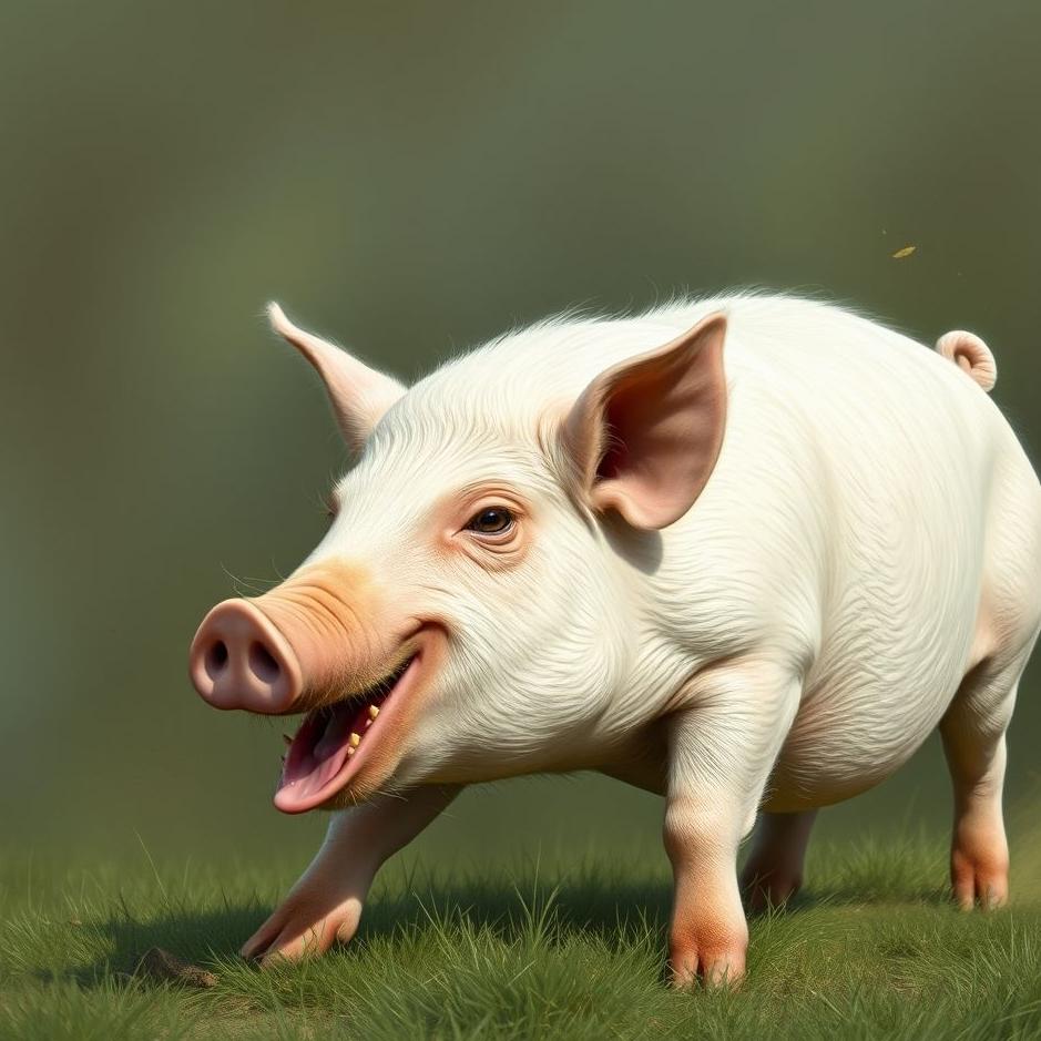 Dream : A white pig attack 