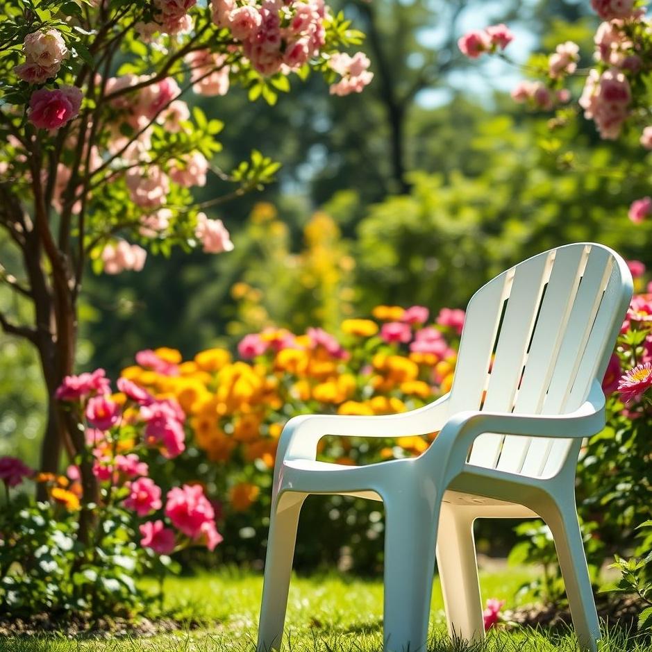 Dream : A white plastic chair 
