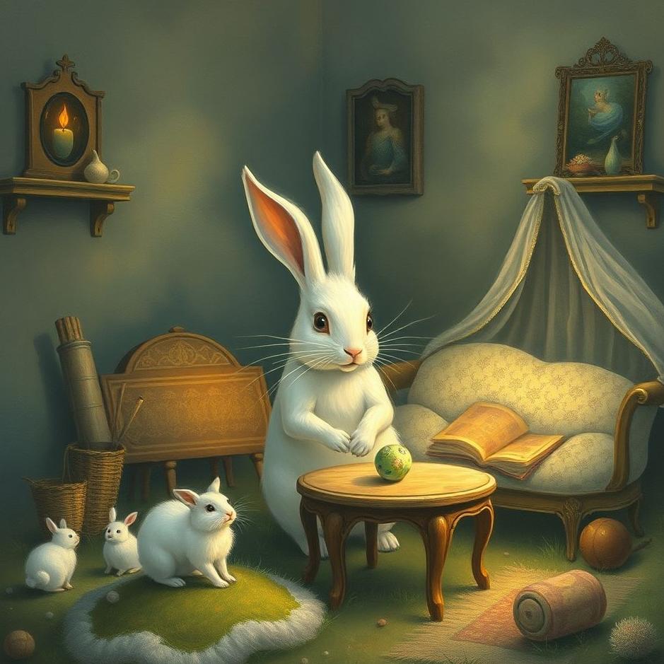 Dream Dictionary : A white rabbit at home in a dream