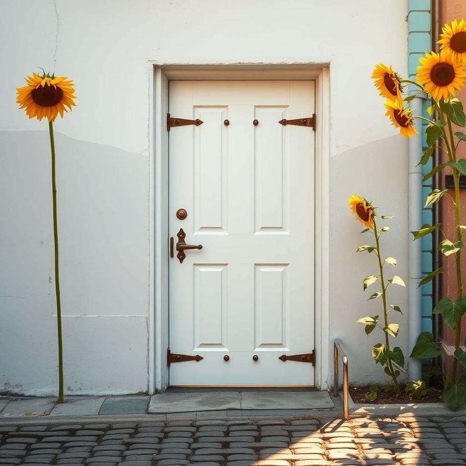 Dream : A white street door 