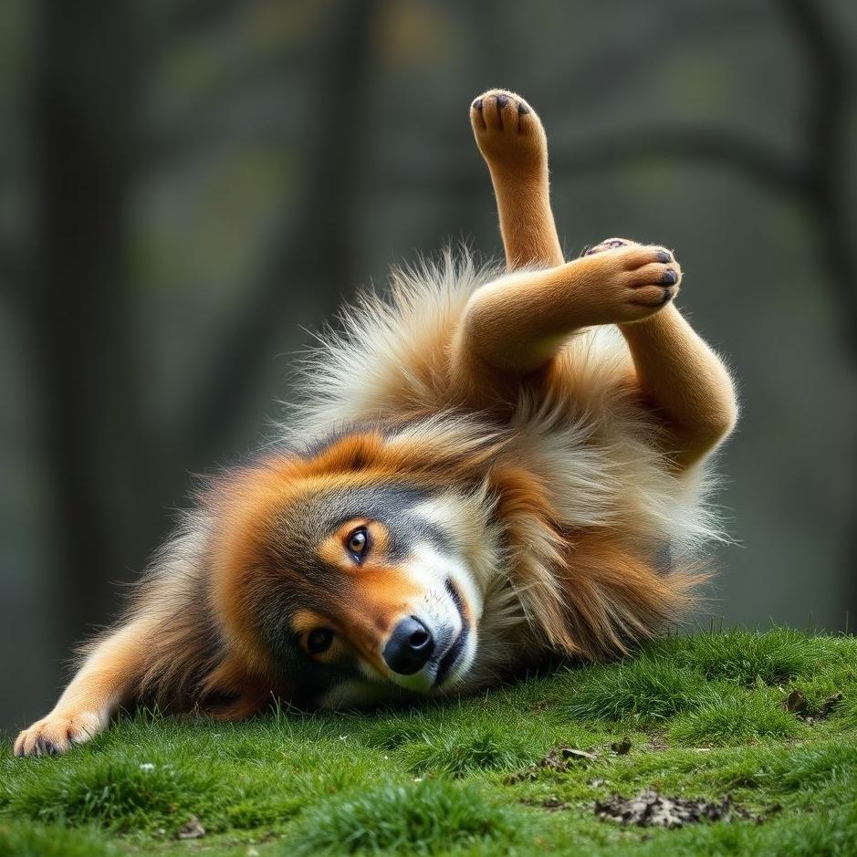 Dream : A wolf falling on your head 