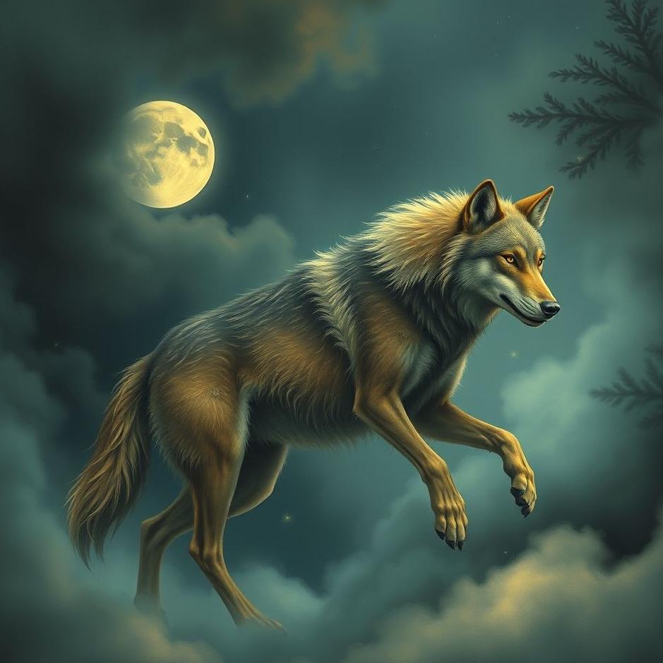 Dream : A wolf in a human body in a dream