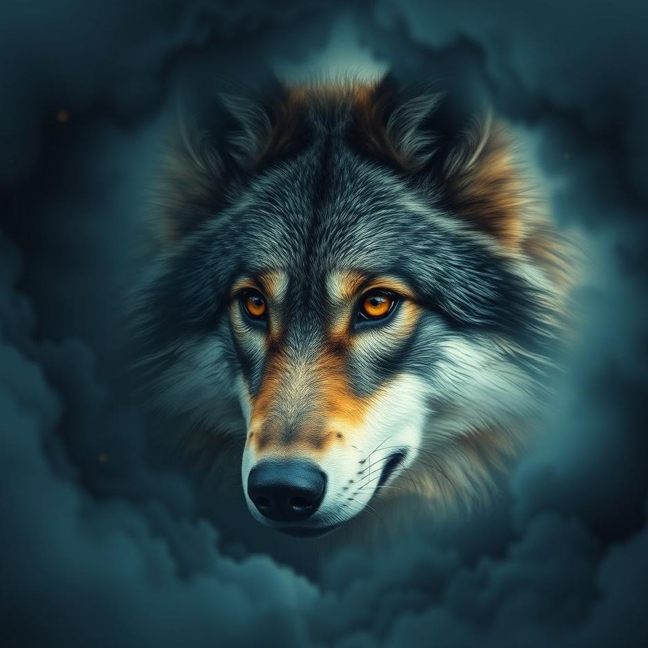 Dream : A wolf in the eye in a dream