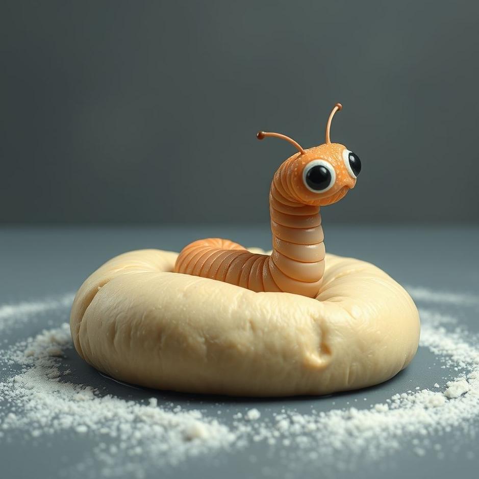 Dream : A worm in dough in a dream