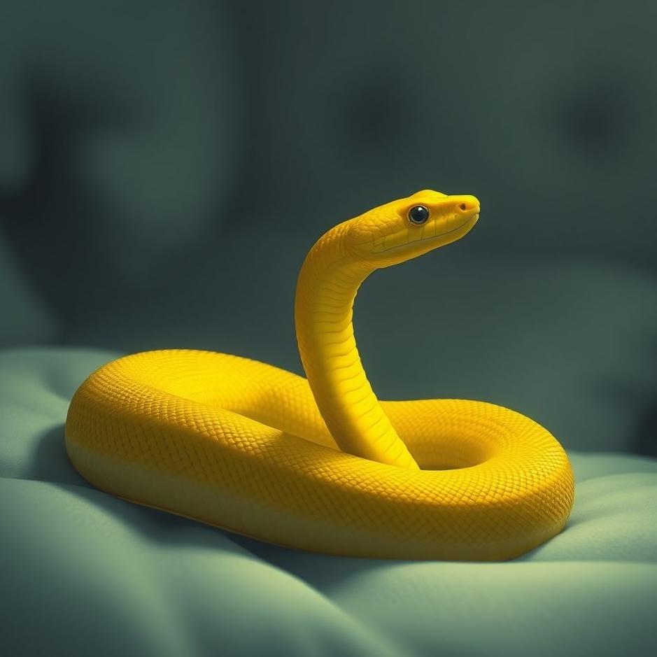 Dream : A yellow snake at home in a dream