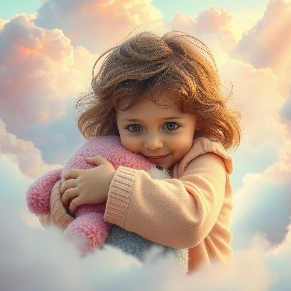 Dream : A young girl hugging in a dream