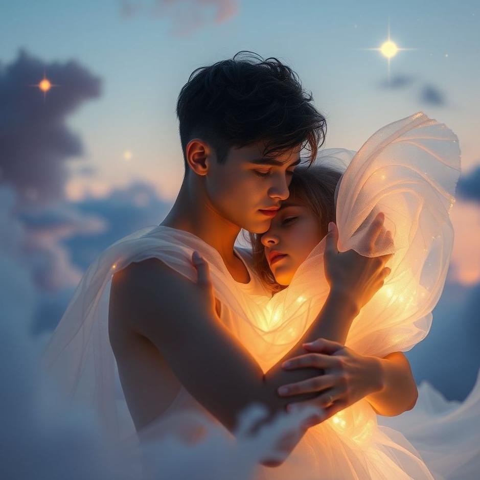 Dream : A young man hugging in a dream